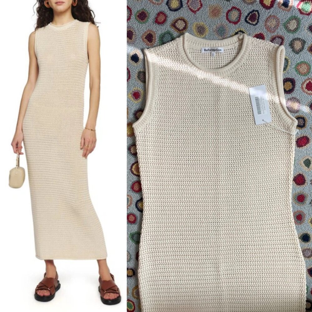 ❌SOLD❌ NWT Reformation Nolan Open Knit Sweater Dress